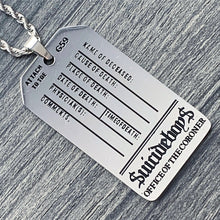 Load image into Gallery viewer, Black 'G59 Toe Tag' Necklace
