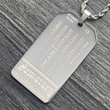 Load image into Gallery viewer, Sematary 'Toe Tag' Necklace