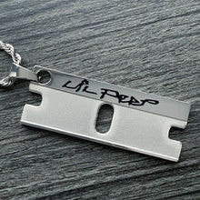 Load image into Gallery viewer, Black 'Let Me Bleed 2' Razor Necklace