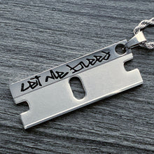Load image into Gallery viewer, Black 'Let Me Bleed' Razor Necklace