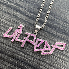 Load image into Gallery viewer, Iced Pink &#39;Lil Peep&#39; Necklace

