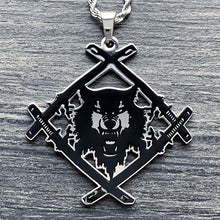 Load image into Gallery viewer, Black 'HollowSquad' Necklace