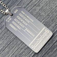Load image into Gallery viewer, 'G59 Toe Tag' Necklace