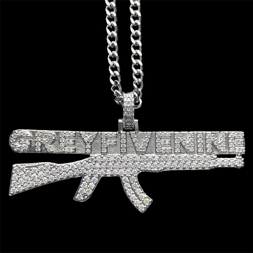 Iced Out 'AK' Necklace