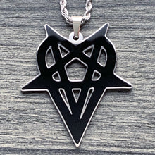 Load image into Gallery viewer, Black 'Heartagram' Necklace
