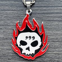 Load image into Gallery viewer, &#39;Flaming 999 Skull&#39; Necklace
