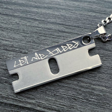 Load image into Gallery viewer, 'Let Me Bleed' Razor Necklace