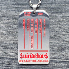 Load image into Gallery viewer, Red 'G59 Toe Tag' Necklace