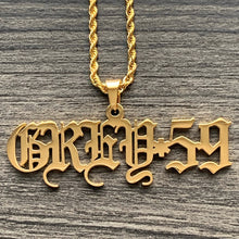 Load image into Gallery viewer, Gold 'GREY*59' Necklace
