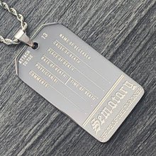 Load image into Gallery viewer, Sematary 'Toe Tag' Necklace