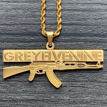 Load image into Gallery viewer, Gold 'AK' Necklace
