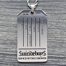 Load image into Gallery viewer, Black 'G59 Toe Tag' Necklace