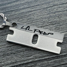 Load image into Gallery viewer, Black 'Let Me Bleed' Razor Necklace