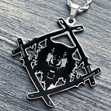 Load image into Gallery viewer, Black 'HollowSquad' Necklace