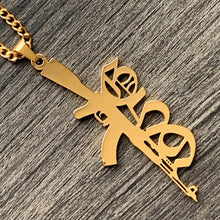 Load image into Gallery viewer, Gold 'G59 Rifle' Necklace