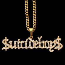 Load image into Gallery viewer, Iced Gold '$uicideboy$' Necklace