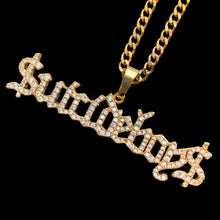 Load image into Gallery viewer, Iced Gold '$uicideboy$' Necklace