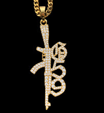 Load image into Gallery viewer, Iced Gold 'G59 Rifle' Necklace