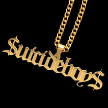 Load image into Gallery viewer, Gold '$uicideboy$' Necklace