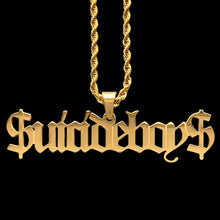 Load image into Gallery viewer, Gold '$UICIDEBOY$' Necklace