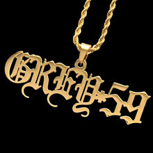 Load image into Gallery viewer, Gold 'GREY*59' Necklace