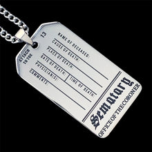 Load image into Gallery viewer, Black 'Sematary Toe Tag' Necklace