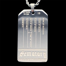 Load image into Gallery viewer, Sematary 'Toe Tag' Necklace