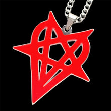 Load image into Gallery viewer, Red 'Heartagram' Necklace
