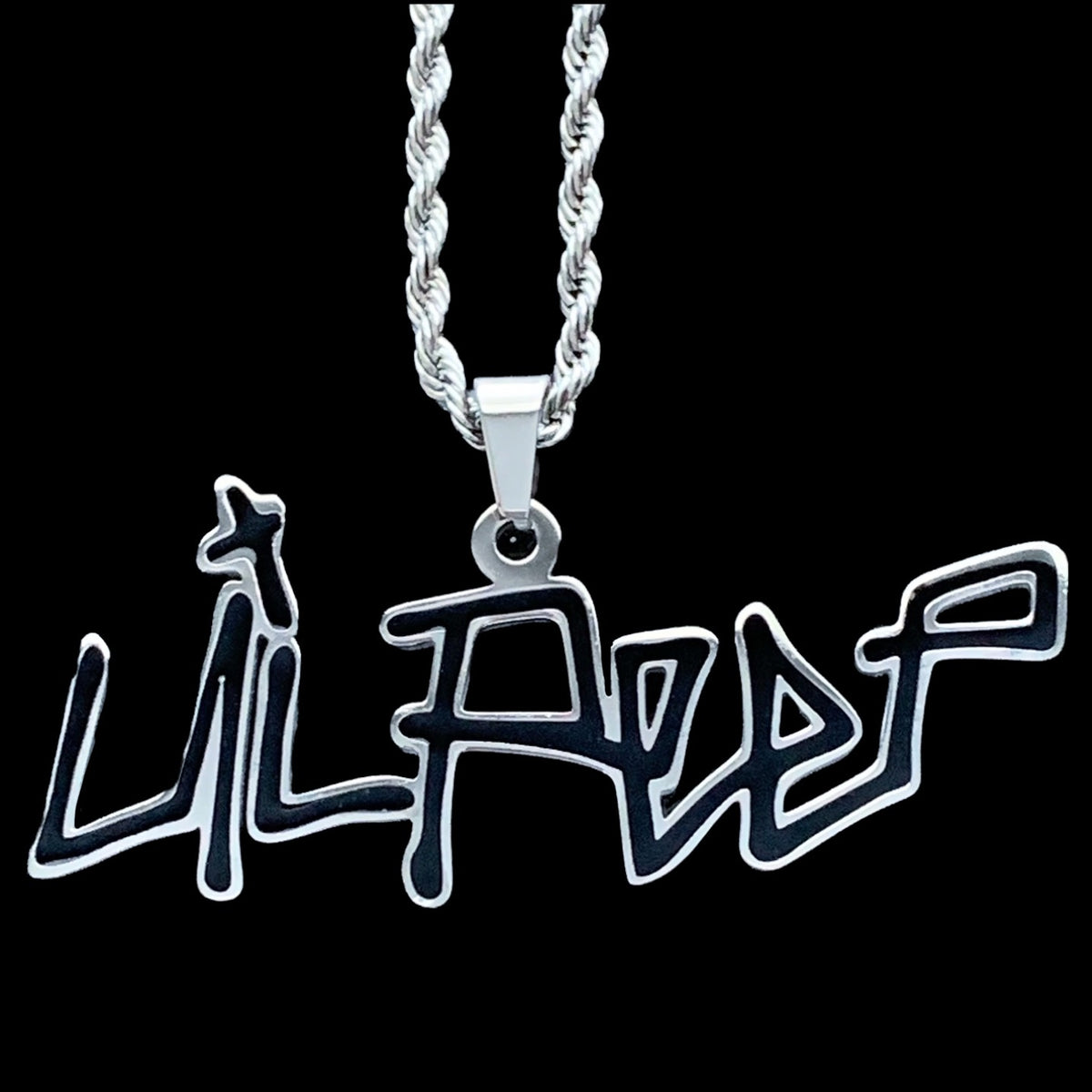 Black 'Lil Peep' Necklace Jewelry Designs by ACE