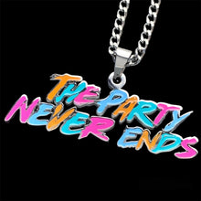 Load image into Gallery viewer, Colored 'The Party Never Ends' Necklace