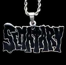 Load image into Gallery viewer, Black &#39;SEMATARY&#39; Necklace
