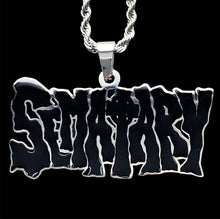 Load image into Gallery viewer, Black 'SEMATARY' Necklace