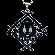 Load image into Gallery viewer, Black 'HollowSquad' Necklace