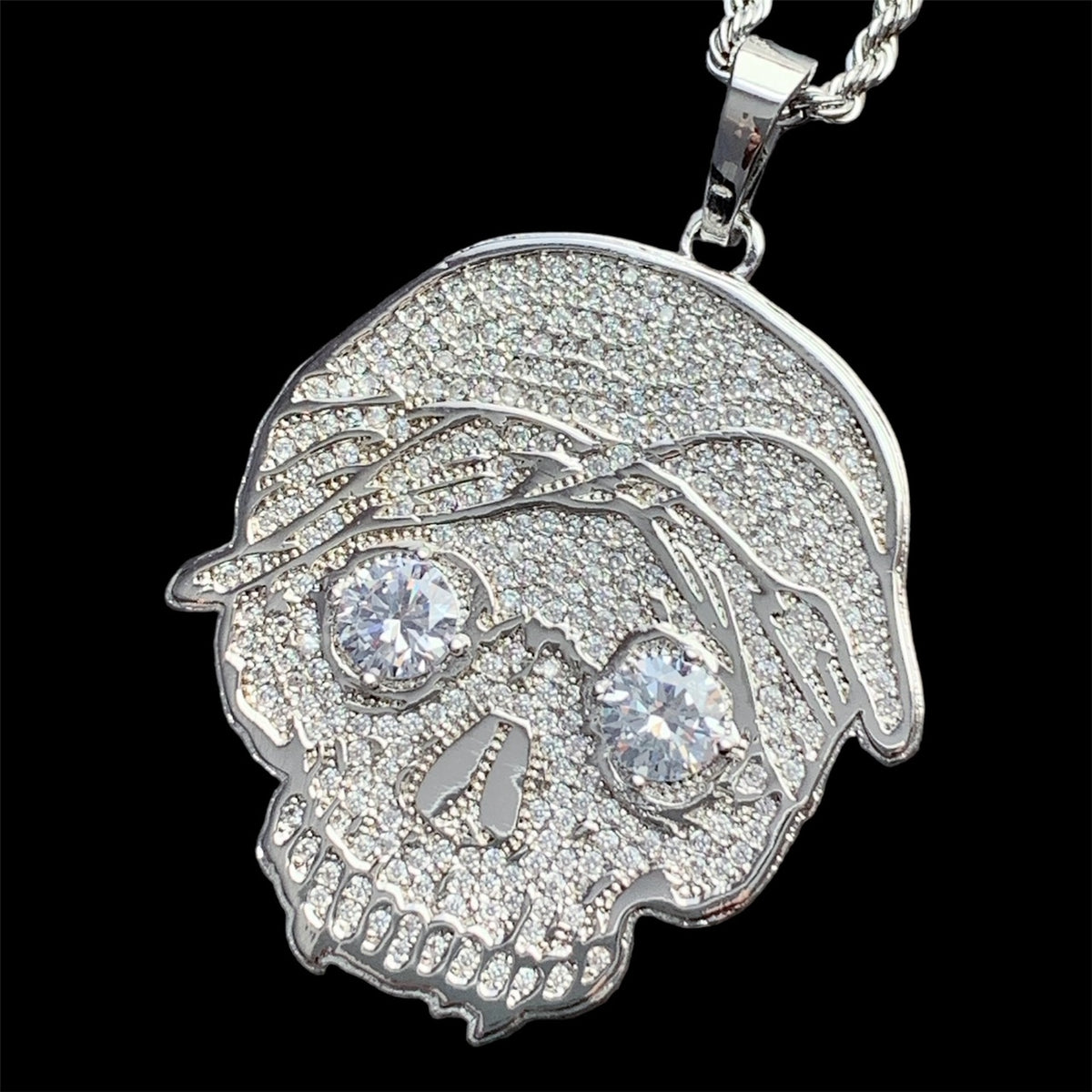 Iced Out 'G59 Skull' Necklace – Jewelry Designs by ACE ™ Iced Out 'G59 Skull' Necklace – Jewelry Designs by ACE ™