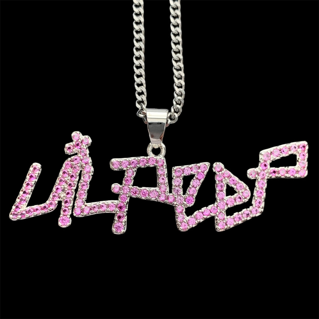 Iced Pink 'Lil Peep' Necklace
