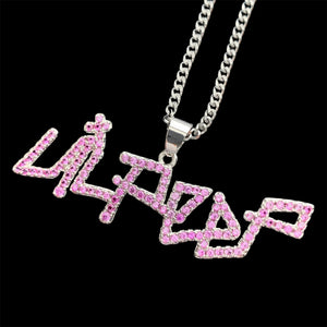 Iced Pink 'Lil Peep' Necklace