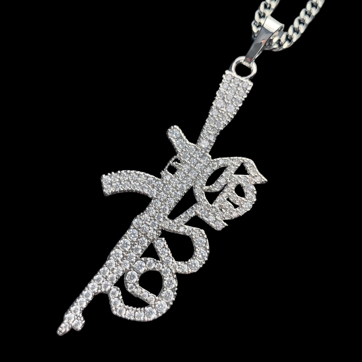 Iced Out 'G59 Rifle' Necklace Jewelry Designs by ACE