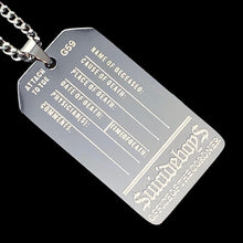 Load image into Gallery viewer, 'G59 Toe Tag' Necklace