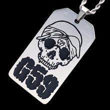 Load image into Gallery viewer, Black 'G59 Toe Tag' Necklace
