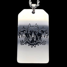 Load image into Gallery viewer, Black 'CITY MORGUE' Toe Tag Necklace