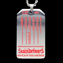 Load image into Gallery viewer, Red 'G59 Toe Tag' Necklace