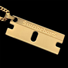 Load image into Gallery viewer, Gold '$uicideboy$ Razor' Necklace