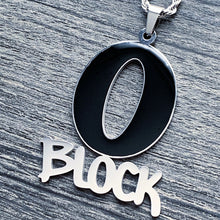 Load image into Gallery viewer, Black 'O Block' Necklace