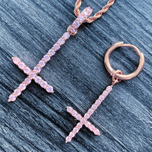 Load image into Gallery viewer, Rose &#39;Cross&#39; Necklace &amp; Earring Combo
