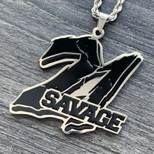 Load image into Gallery viewer, Black '21 SAVAGE' Necklace