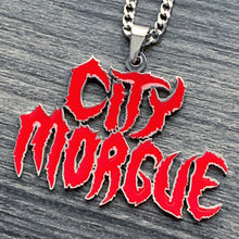 Load image into Gallery viewer, Red 'City Morgue' Necklace