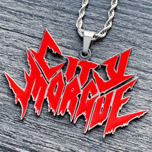 Load image into Gallery viewer, Red &#39;City Morgue&#39; Necklace
