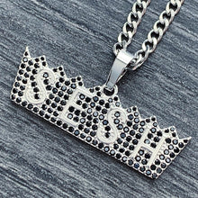 Load image into Gallery viewer, Iced Black 'SESH Crown' Necklace