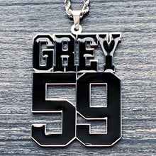 Load image into Gallery viewer, Black 'GREY59' Necklace