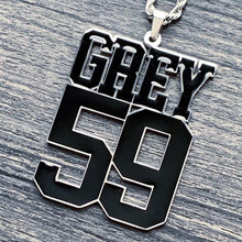 Load image into Gallery viewer, Black 'GREY59' Necklace